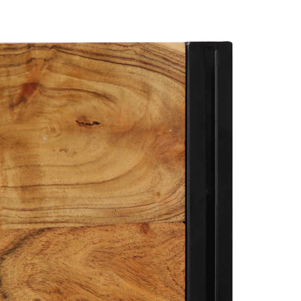 vidaXL Headboard 100 cm Solid Wood Acacia and Iron