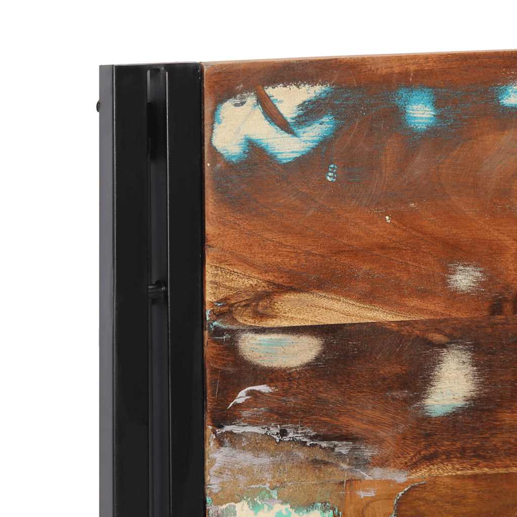 vidaXL Headboard 120 cm Solid Wood Reclaimed and Iron