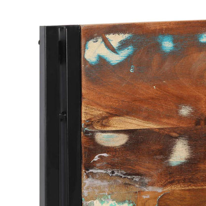 vidaXL Headboard 120 cm Solid Wood Reclaimed and Iron