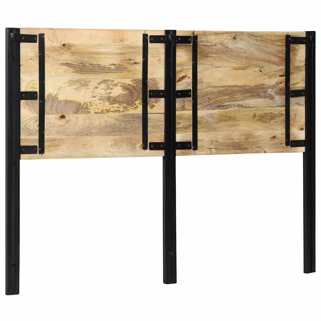 vidaXL Headboard 140 cm Solid Wood Mango and Iron