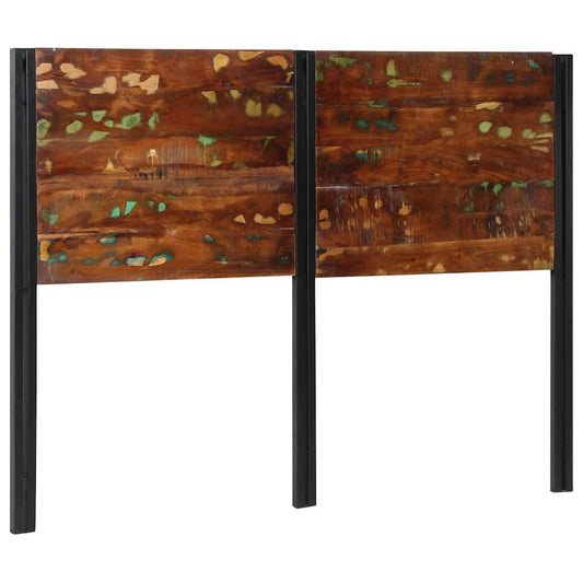vidaXL Headboard 140 cm Solid Wood Reclaimed and Iron