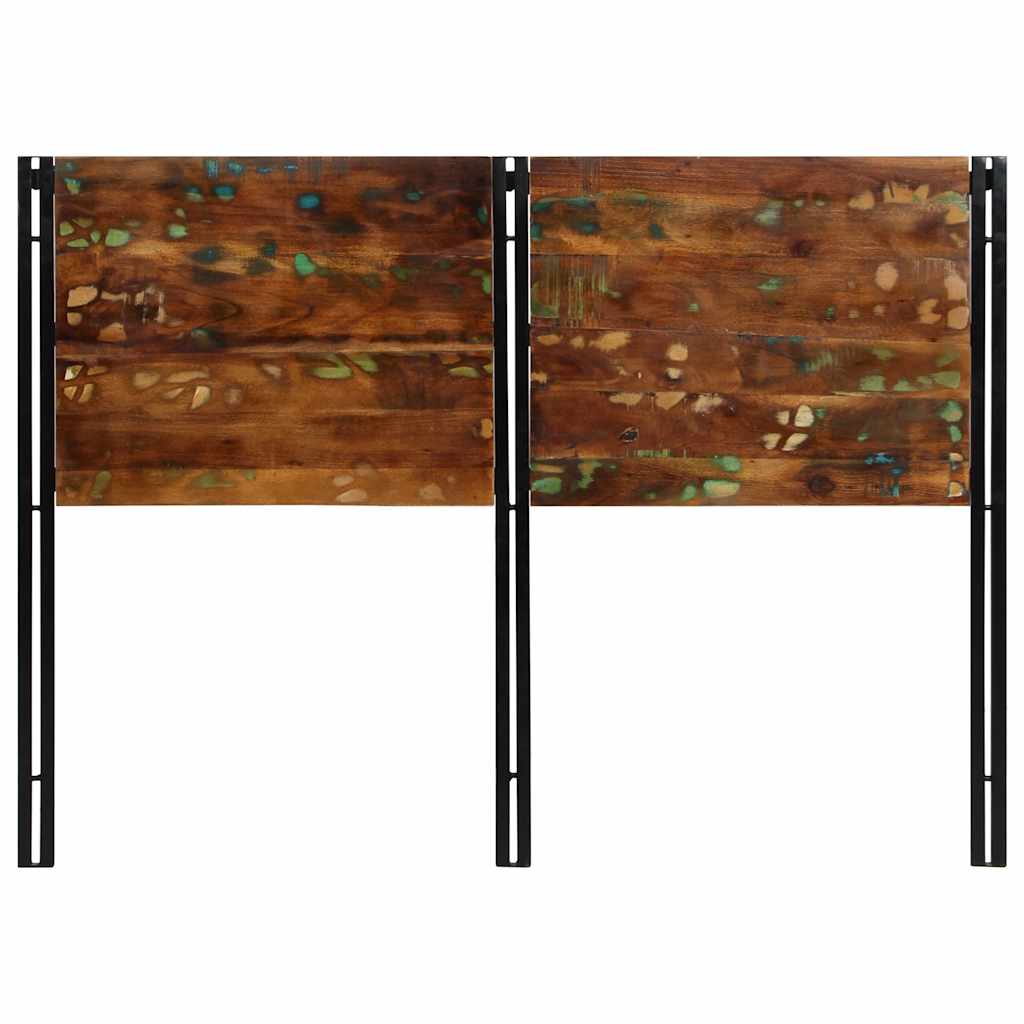 vidaXL Headboard 140 cm Solid Wood Reclaimed and Iron