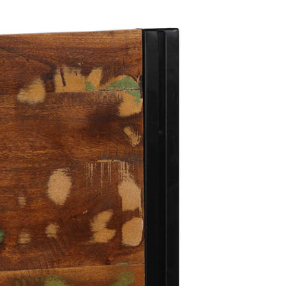 vidaXL Headboard 140 cm Solid Wood Reclaimed and Iron