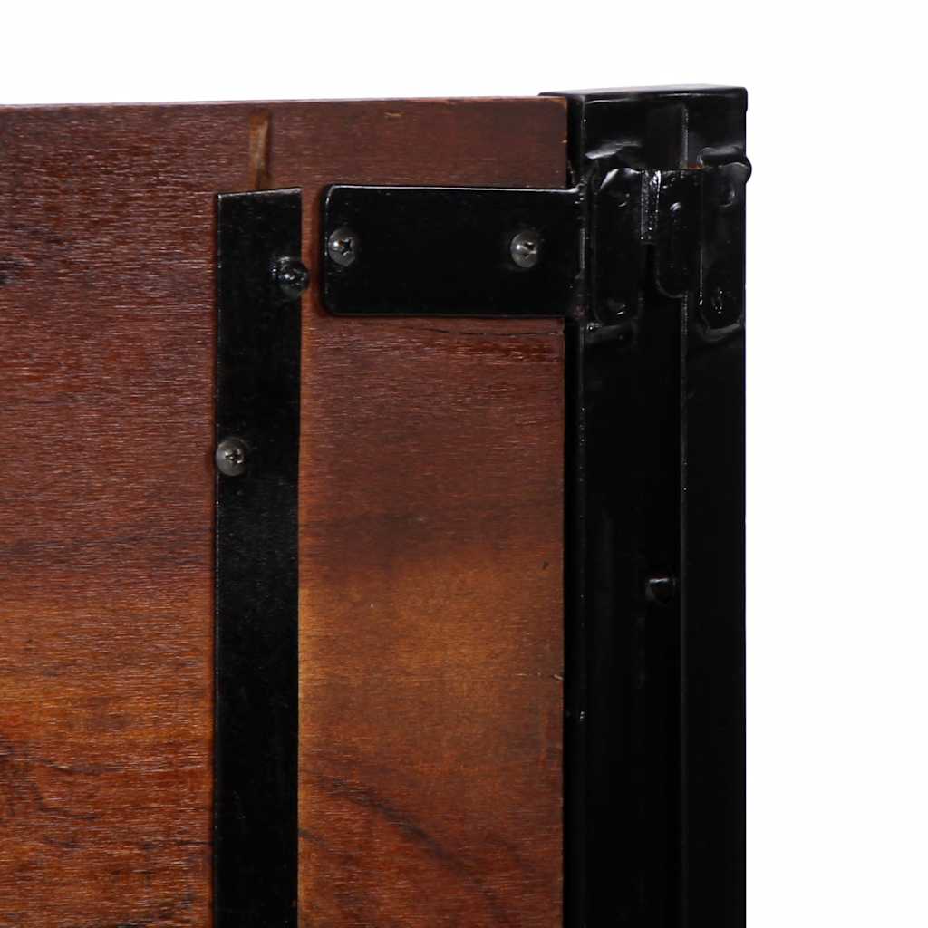 vidaXL Headboard 140 cm Solid Wood Reclaimed and Iron