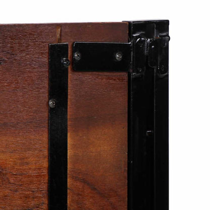 vidaXL Headboard 140 cm Solid Wood Reclaimed and Iron