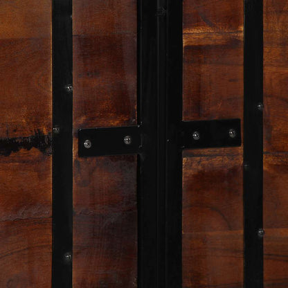 vidaXL Headboard 140 cm Solid Wood Reclaimed and Iron