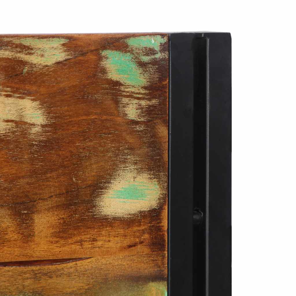 vidaXL Headboard 160 cm Solid Wood Reclaimed and Iron