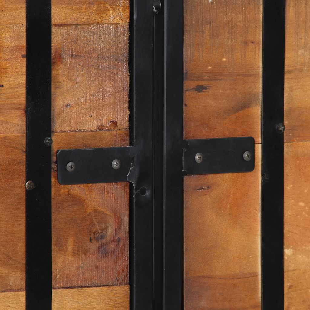 vidaXL Headboard 160 cm Solid Wood Reclaimed and Iron