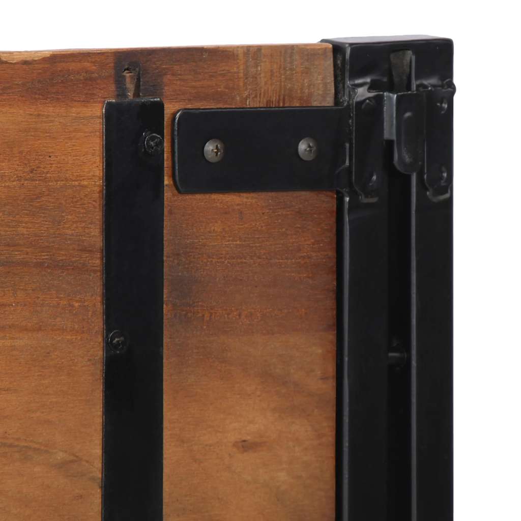 vidaXL Headboard 160 cm Solid Wood Reclaimed and Iron