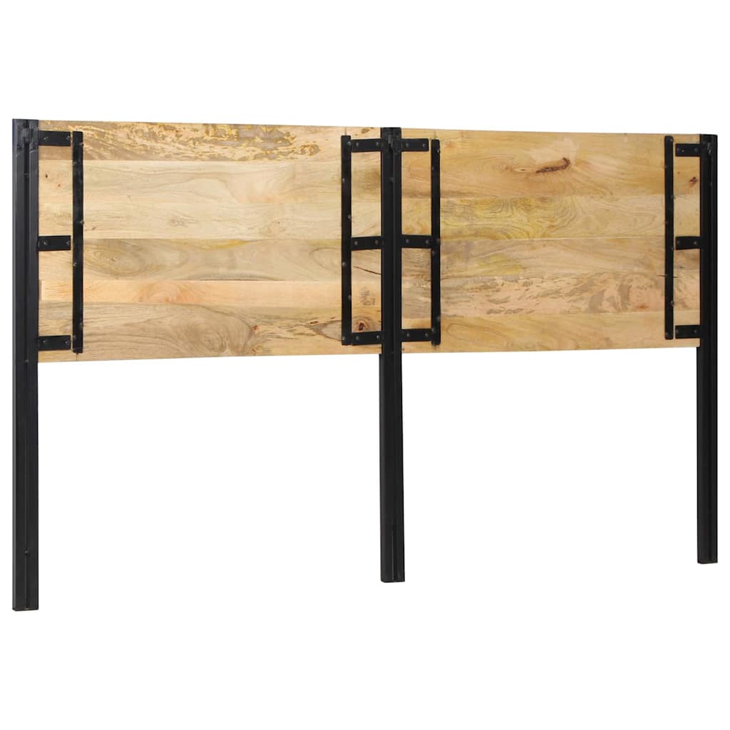 vidaXL Headboard 180 cm Solid Wood Mango and Iron