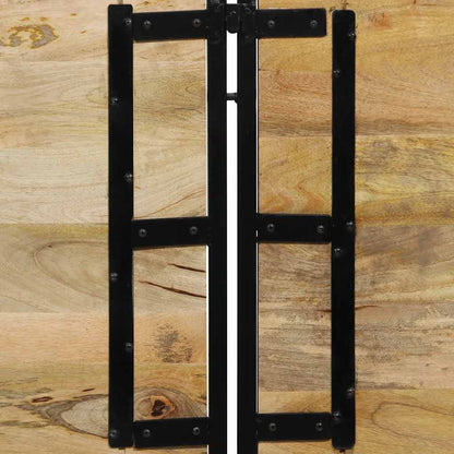 vidaXL Headboard 180 cm Solid Wood Mango and Iron