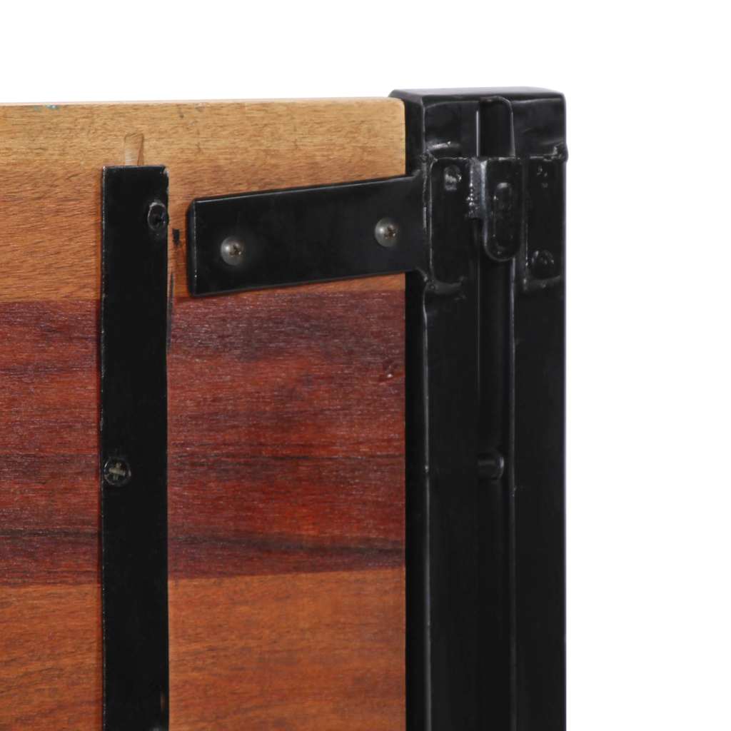 vidaXL Headboard 180 cm Solid Wood Reclaimed and Iron