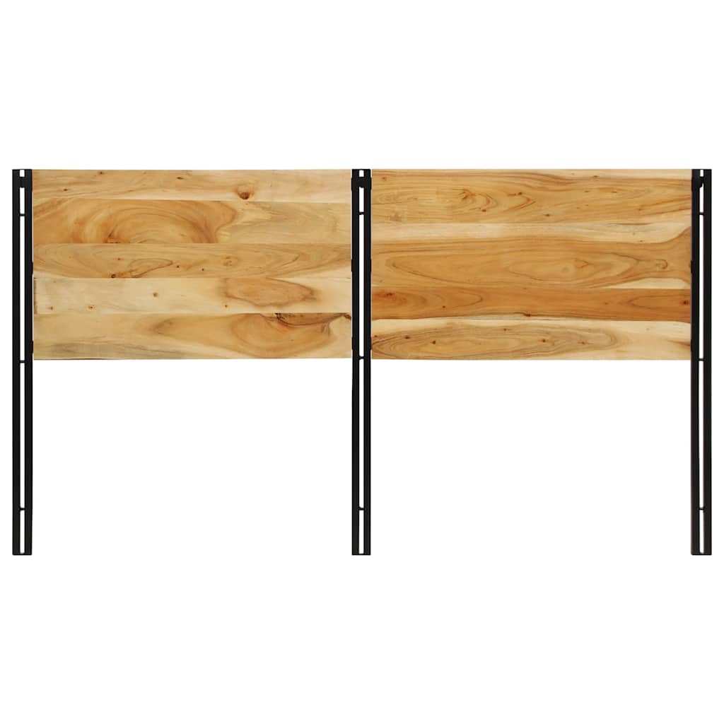 vidaXL Headboard 180 cm Solid Wood Acacia and Iron