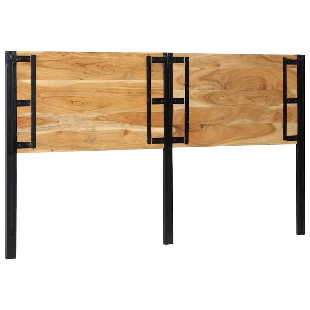 vidaXL Headboard 180 cm Solid Wood Acacia and Iron