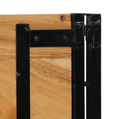 vidaXL Headboard 180 cm Solid Wood Acacia and Iron