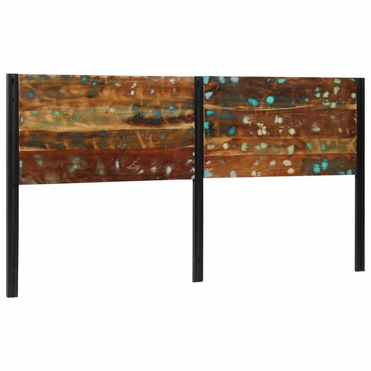 vidaXL Headboard 200 cm Solid Wood Reclaimed and Iron