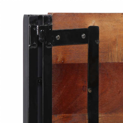 vidaXL Headboard 200 cm Solid Wood Reclaimed and Iron