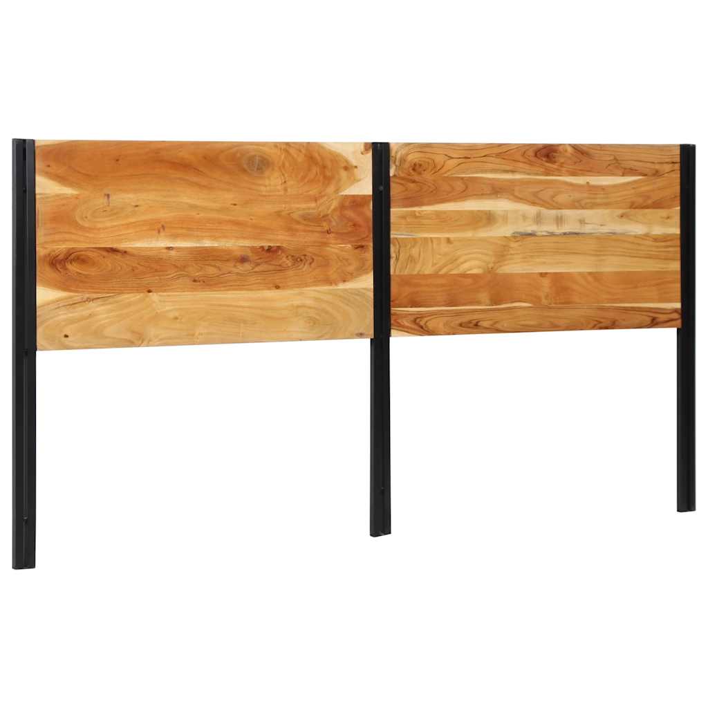 vidaXL Headboard 200 cm Solid Wood Acacia and Iron