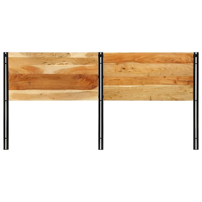 vidaXL Headboard 200 cm Solid Wood Acacia and Iron