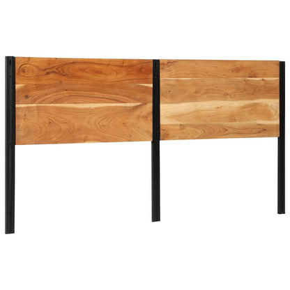 vidaXL Headboard 200 cm Solid Wood Acacia and Iron