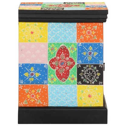 vidaXL Bedside Cabinet Multicolour 40x35x45 cm Solid Wood Mango