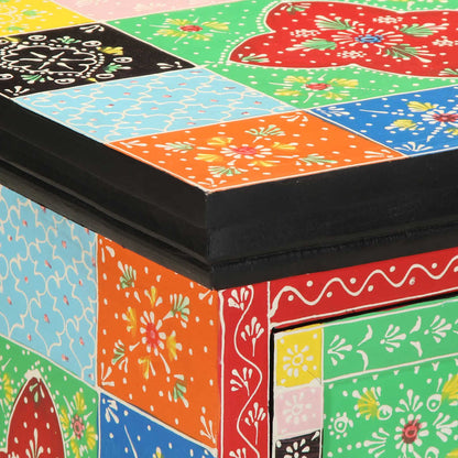vidaXL Bedside Cabinet Multicolour 40x35x45 cm Solid Wood Mango