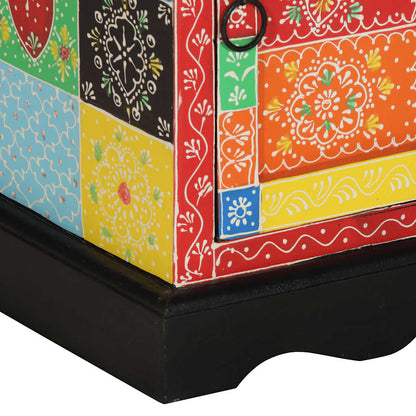 vidaXL Bedside Cabinet Multicolour 40x35x45 cm Solid Wood Mango