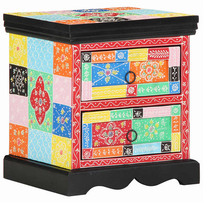 vidaXL Bedside Cabinet Multicolour 40 x 35 x 45 cm Solid Mango Wood