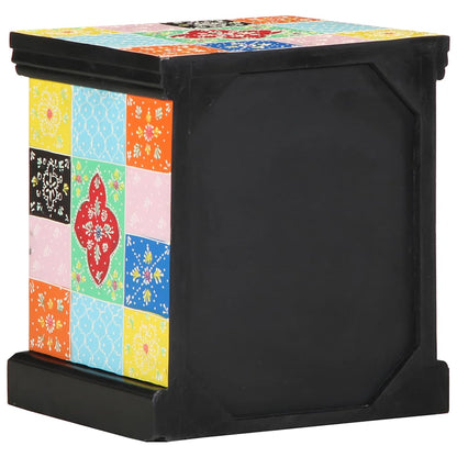 vidaXL Bedside Cabinet Multicolour 40 x 35 x 45 cm Solid Mango Wood