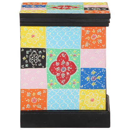vidaXL Bedside Cabinet Multicolour 40 x 35 x 45 cm Solid Mango Wood