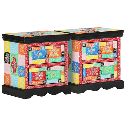 vidaXL Bedside Cabinet with Drawer 2 pcs Multicolour 40 x 35 x 45 cm