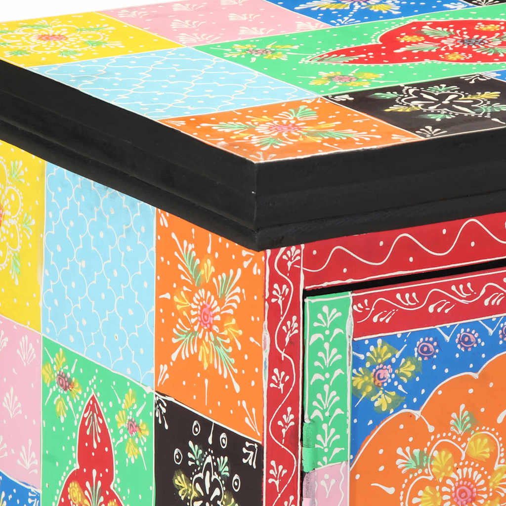 vidaXL Console Table with Shelf with Door Multicolour 50 x 30 x 70 cm