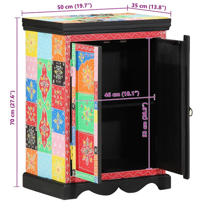 vidaXL Console Table with Shelf with Door Multicolour 50 x 30 x 70 cm