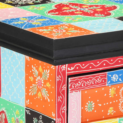 vidaXL Drawer Cabinet Multicolour 40 x 40 x 60 cm Solid Mango Wood