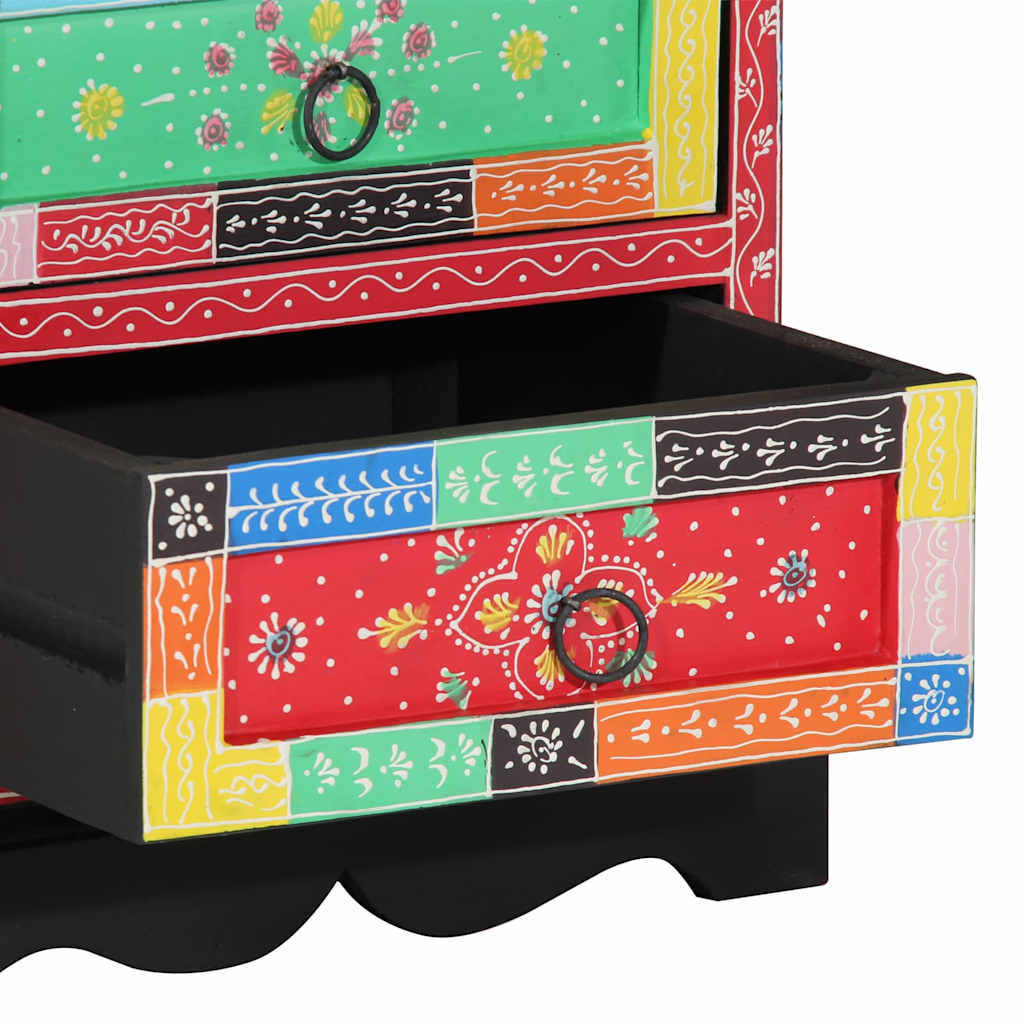 vidaXL Drawer Cabinet Multicolour 40 x 40 x 60 cm Solid Mango Wood