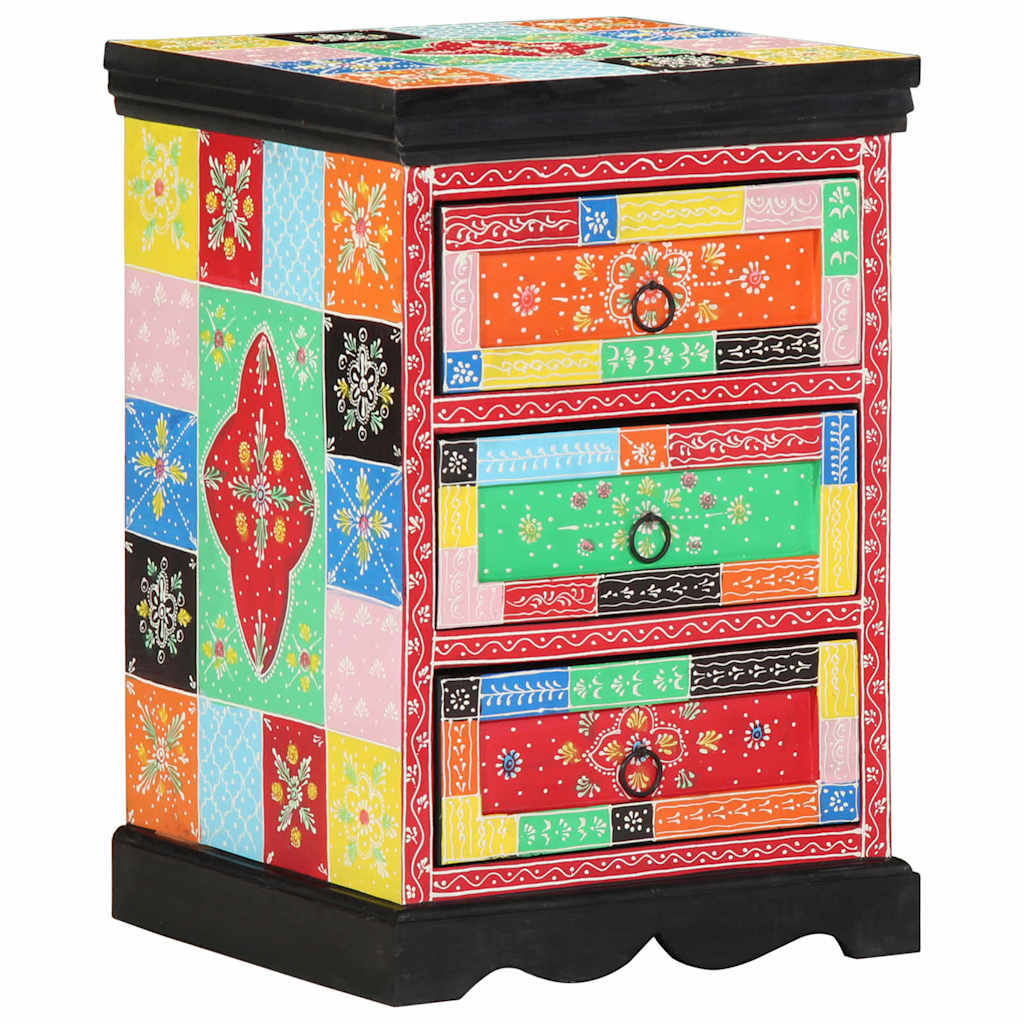 vidaXL Drawer Cabinet Multicolour 40 x 40 x 60 cm Solid Mango Wood