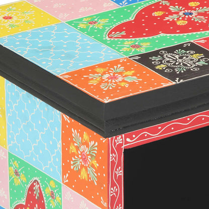 vidaXL TV Cabinet Multicolour 80 x 35 x 50 cm Solid Mango Wood