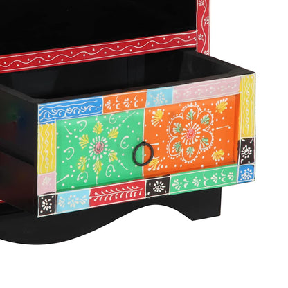 vidaXL TV Cabinet Multicolour 80 x 35 x 50 cm Solid Mango Wood