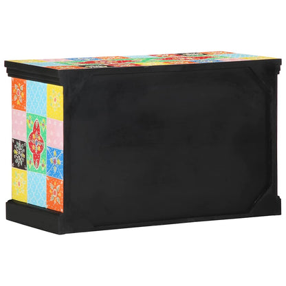 vidaXL TV Cabinet Multicolour 80 x 35 x 50 cm Solid Mango Wood