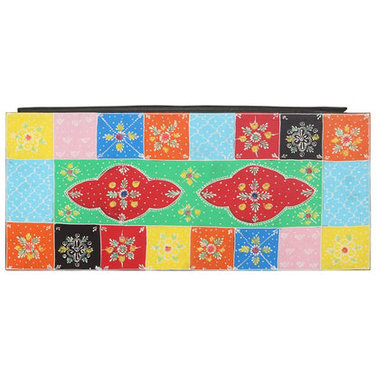 vidaXL TV Cabinet Multicolour 80 x 35 x 50 cm Solid Mango Wood