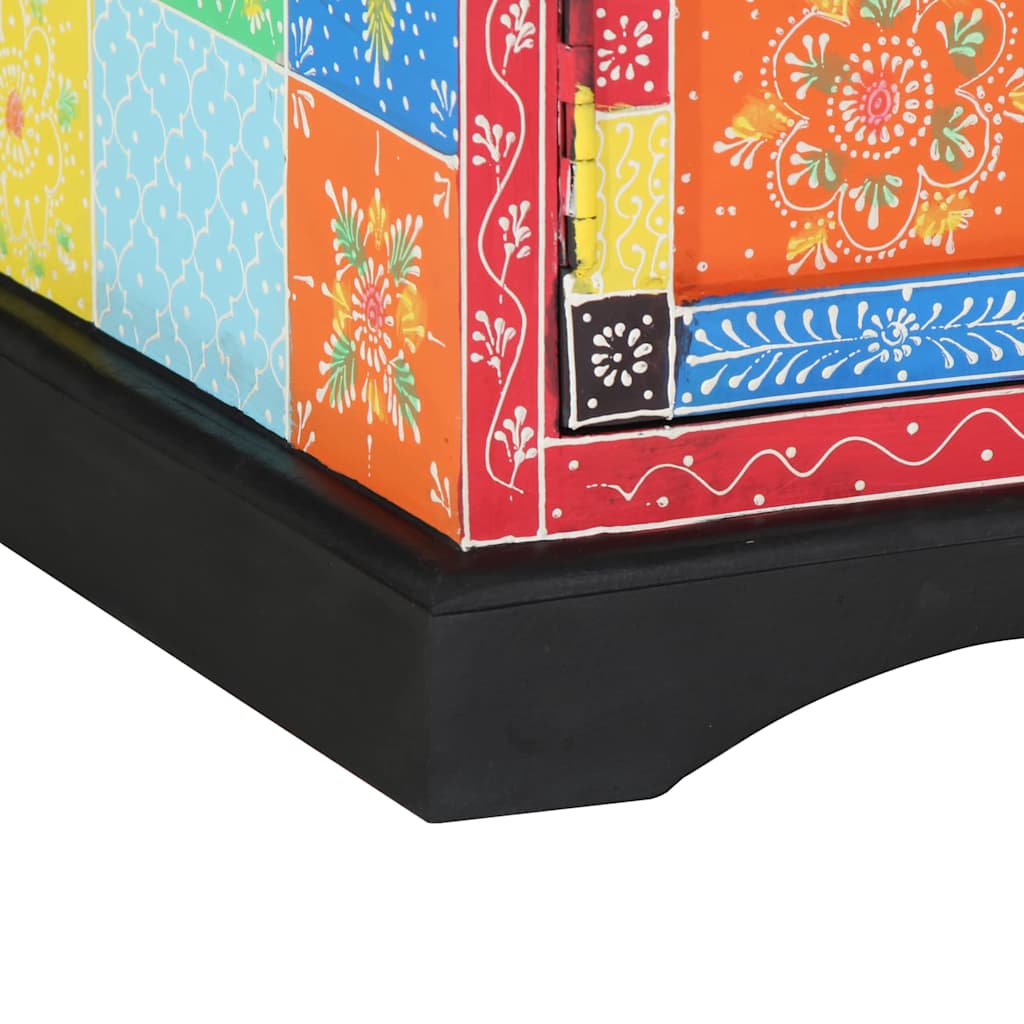 vidaXL TV Cabinet Multicolour 100 x 35 x 50 cm Solid Mango Wood