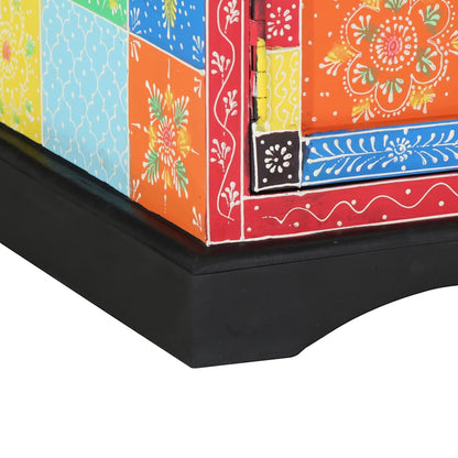 vidaXL TV Cabinet Multicolour 100 x 35 x 50 cm Solid Mango Wood