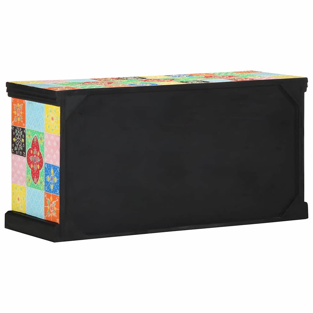 vidaXL TV Cabinet Multicolour 100 x 35 x 50 cm Solid Mango Wood