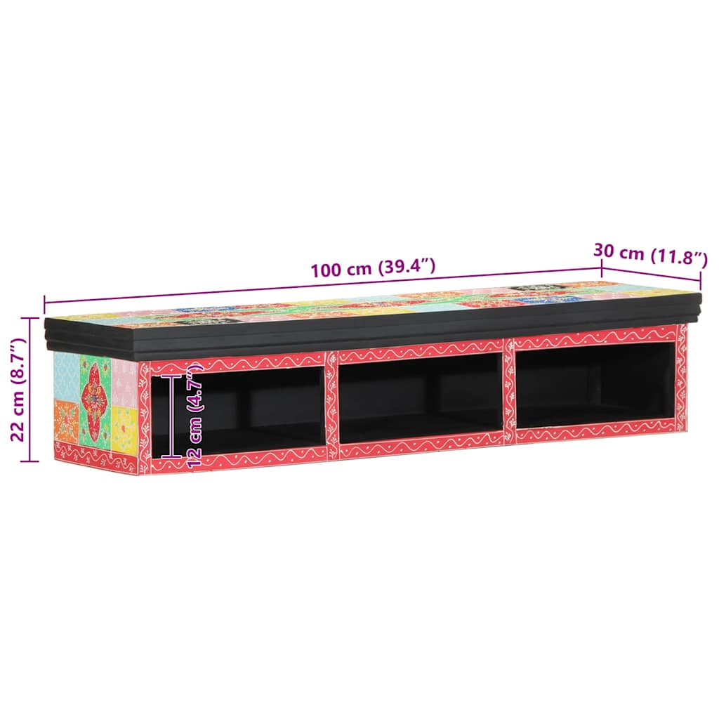 vidaXL TV Cabinet Multicolour 100 x 30 x 22 cm Engineered wood