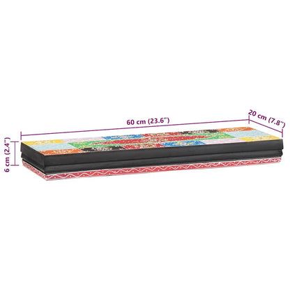 vidaXL Wall Shelves Multicolour 60 x 20 x 6 cm Solid Mango Wood
