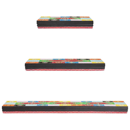 vidaXL Wall Shelves 3 pcs Multicolour 100 x 20 x 6 cm Solid Mango Wood