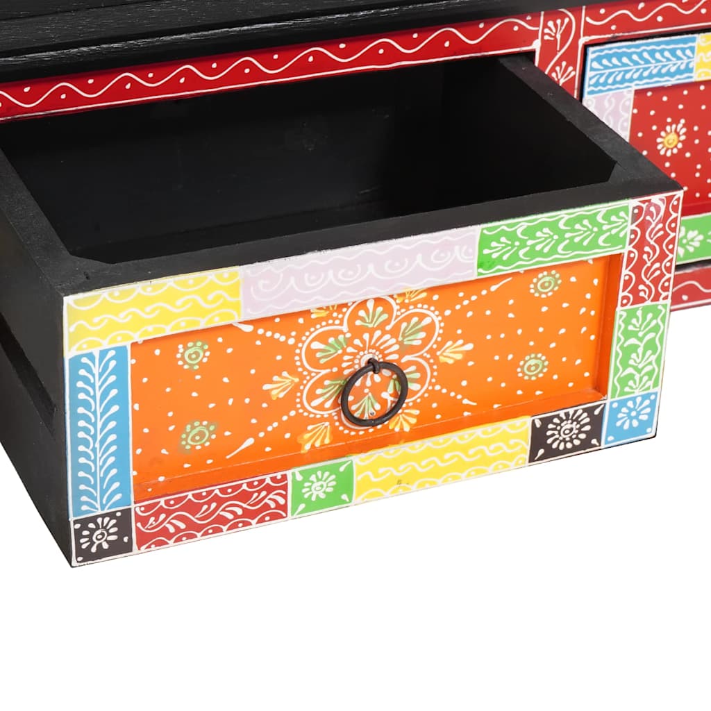 vidaXL TV Cabinet Multicolour 100 x 30 x 24 cm Solid Mango wood