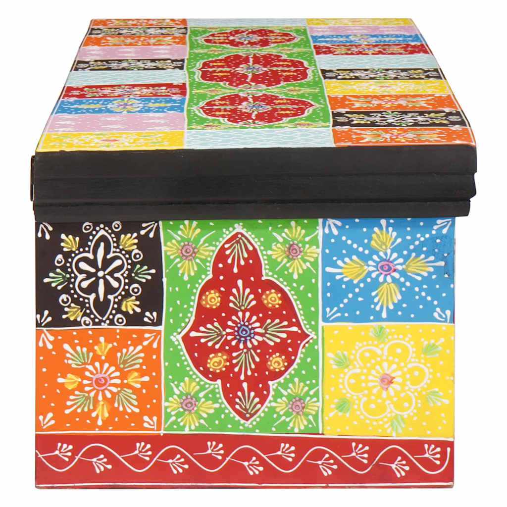 vidaXL TV Cabinet Multicolour 100 x 30 x 24 cm Solid Mango wood