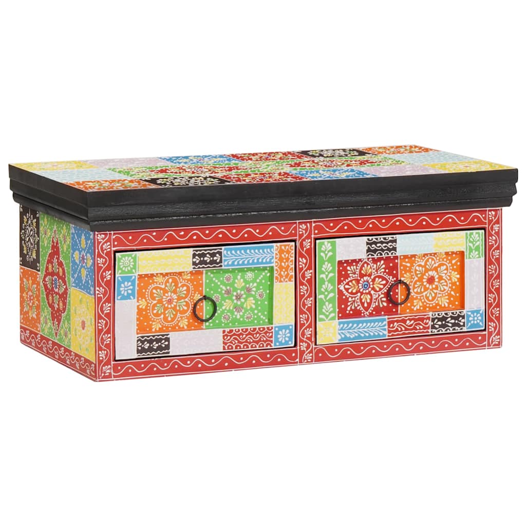 vidaXL TV Cabinet Multicolour 60 x 30 x 24 cm Solid Mango wood