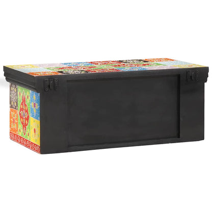 vidaXL TV Cabinet Multicolour 60 x 30 x 24 cm Solid Mango wood